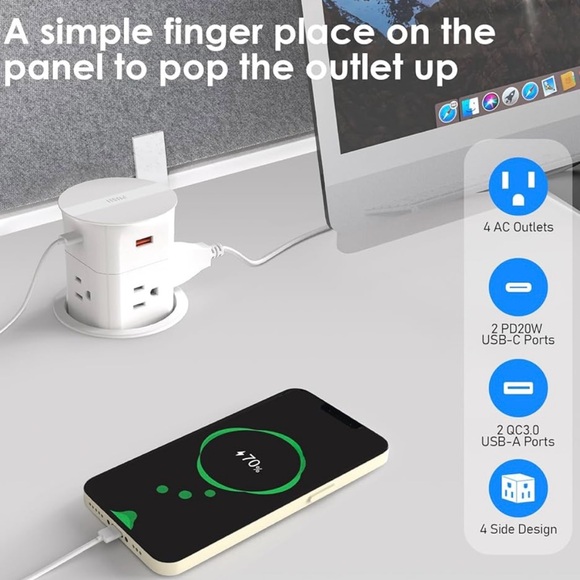 Automatic pop up outlet for countertop - Picture 2 of 7